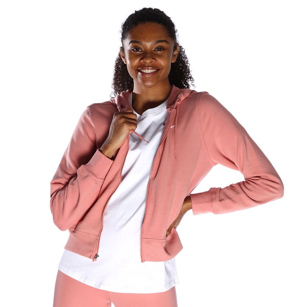 NWT Nike Dri-Fit One Women's Coral Pink Training Sweatshirt FB5198-618 - Picture 6 of 13